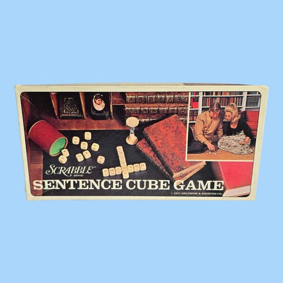 COMPLETE Vintage 1971 Scrabble Sentence Cube Board Game by Selchow & Righter Co - Picture 6 of 8